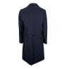 L’IMPERMEABILE blue double-breasted men's coat ALAIN NEW LODEN regenerated wool MADE IN ITALY