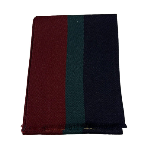DRAKE'S LONDON men's scarf blue/burgundy/green 100% wool MADE IN ITALY