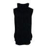 LIVIANA CONTI maxi gilet donna nero L3WC03 cashmere MADE IN ITALY