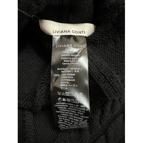 LIVIANA CONTI Dip dye wool sweater, cable knit F3WD16