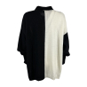 HUMILITY 1949 white/black polo shirt HE-GI-SANAE 50% wool 50% acrylic MADE IN ITALY
