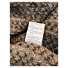 HUMILITY 1949 women's maxi cardigan with checked pattern, black/camel HB-GI-MIRANDA MADE IN ITALY