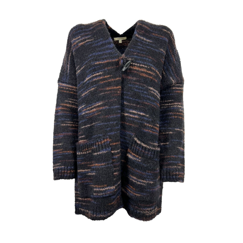 HUMILITY blue/brick women's cardigan HB-GI-NAFA MADE IN ITALY