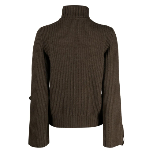 SEMICOUTURE Military wool turtleneck sweater Y3WB03 MADE IN ITALY