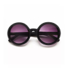 OKKIA Round Monica black sunglasses soft touch gradient lenses