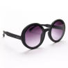 OKKIA Round Monica black sunglasses soft touch gradient lenses