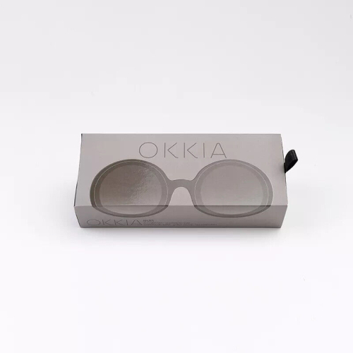 OKKIA occhiali da sole Round Monica neri soft touch lenti sfumate
