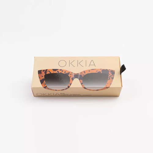 OKKIA occhiali da sole CLAUDIA BIG CAT EYE montatura tartaruga