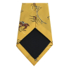 DRAKE'S LONDON Men's yellow lined horse pattern tie MADE IN ENGLAND