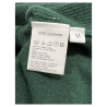 TERRAE CASHMERE maglia donna a v coste verde bosco TC00256D 100% cashmere