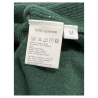 TERRAE CASHMERE women's ribbed v-neck sweater forest green TC00256D 100% cashmere