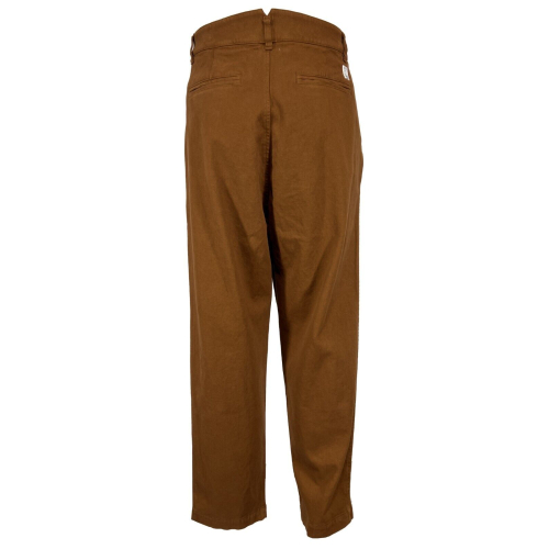 MADSON by BottegaChilometriZero men's burnt winter cotton trousers DU 22773 DOUBLE PINCES MADE IN ITALY