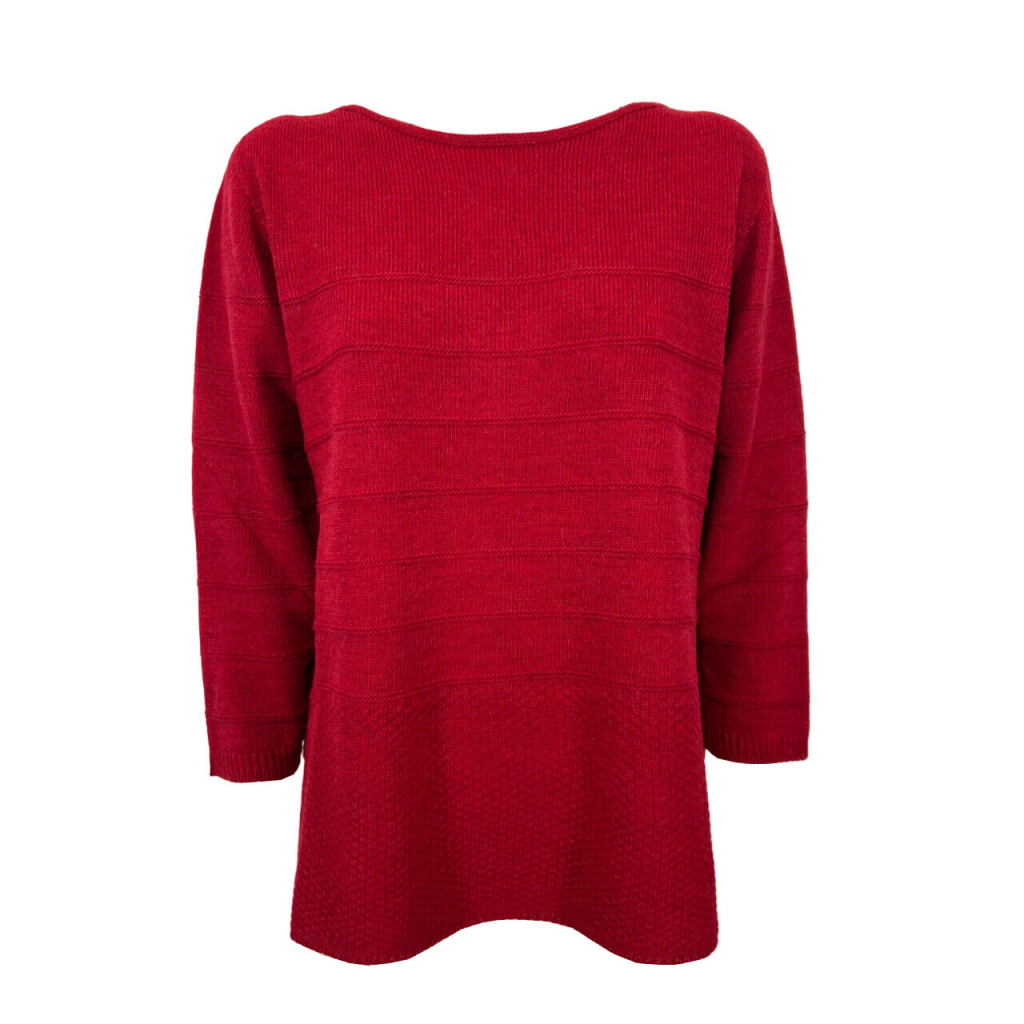 PERSONA by Marina Rinaldi linea N.O.W maglia donna girocollo rossa 33.7363023 AMALFI MADE IN ITALY