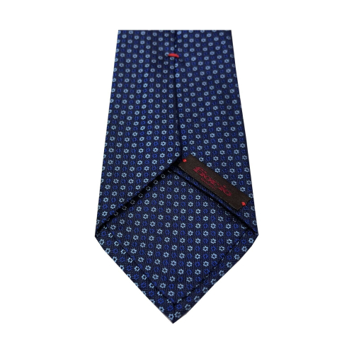 FIORIO MILANO men's lined tie with flower pattern, 100% silk MADE IN ITALY