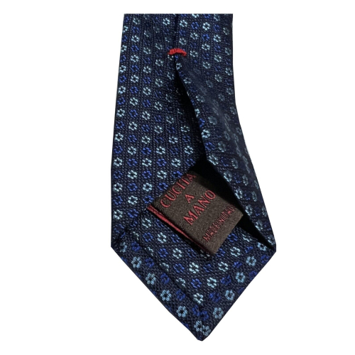 FIORIO MILANO men's lined tie with flower pattern, 100% silk MADE IN ITALY