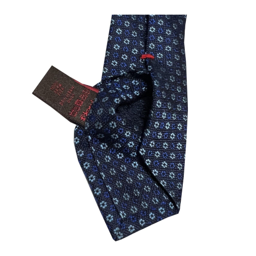 FIORIO MILANO men's lined tie with flower pattern, 100% silk MADE IN ITALY