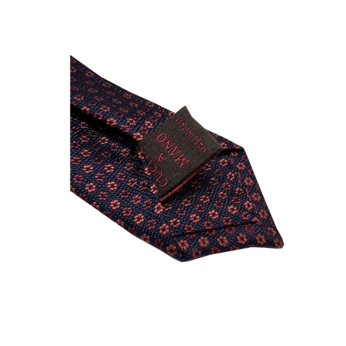 FIORIO MILANO men's lined tie with flower pattern, 100% silk MADE IN ITALY