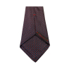 FIORIO MILANO men's lined tie, blue/brick micro-design, hand-stitched MADE IN ITALY