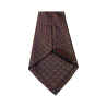 FIORIO MILANO men's lined tie, brown/blue micro-design, 100% silk MADE IN ITALY