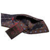 FIORIO MILANO men's lined tie, brown/blue micro-design, 100% silk MADE IN ITALY