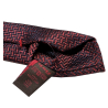 FIORIO MILANO cravatta uomo foderata microdisegno bordeaux/rosso cucita a mano 100% seta MADE IN ITALY