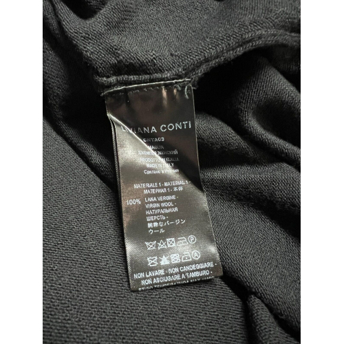 LIVIANA CONTI maglia donna over nero CNTA03 100% lana MADE IN ITALY