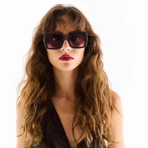 OKKIA ALESSIA pre-assembled Butterfly black sunglasses with soft touch frame
