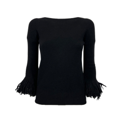 LIVIANA CONTI maglia donna nera lana L3WG40 MADE IN ITALY