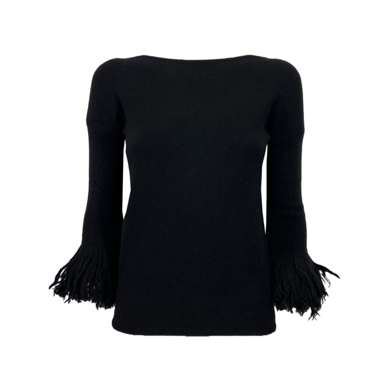 LIVIANA CONTI women's black wool sweater L3WG40 MADE IN ITALY