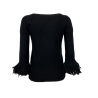 LIVIANA CONTI maglia donna nera lana L3WG40 MADE IN ITALY
