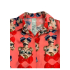 IL THE DELLE 5 coral women's shirt SPOON 56ST PIN UP MADE IN ITALY