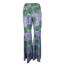 IL THE DELLE 5 pantalone donna fantasia lilla/verde DENNIS 43ST PEACOCK MADE IN ITALY