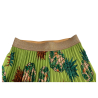 IL THE DELLE 5 women's green patterned pleated skirt LILY 56ST PINEAPPLE MADE IN ITALY