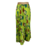 IL THE DELLE 5 women's green patterned pleated skirt LILY 56ST PINEAPPLE MADE IN ITALY