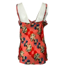 IL THE DELLE 5 women's tops with coral pattern LEOPARD 56ST PIN UP MADE IN ITALY