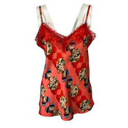 IL THE DELLE 5 women's tops with coral pattern LEOPARD 56ST PIN UP MADE IN ITALY