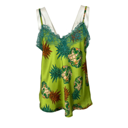 IL THE DELLE 5 top donna fantasia ananas verde LEOPARD 56ST ANANAS MADE IN ITALY