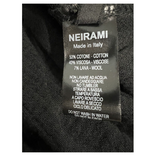 NEIRAMI women's black trousers in textured fabric P851KS PERFECT MADE IN ITALY