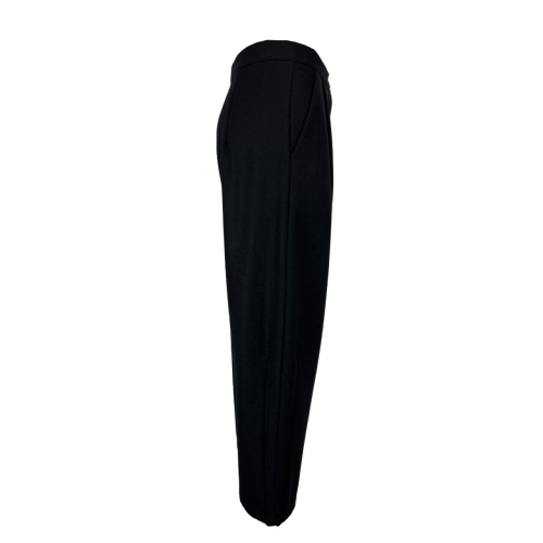 NEIRAMI pantalone donna nero in lana spinata P863TE PINCES