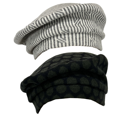NEIRAMI women's beret with jacquard pattern AC07JQ MADE IN ITALY