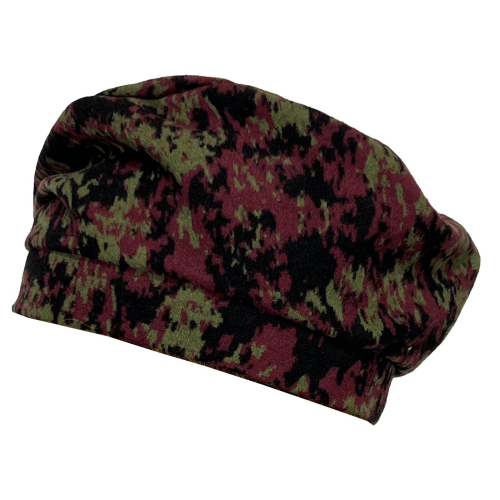 NEIRAMI women's beret with burgundy/green/black pattern AC07BH MADE IN ITALY