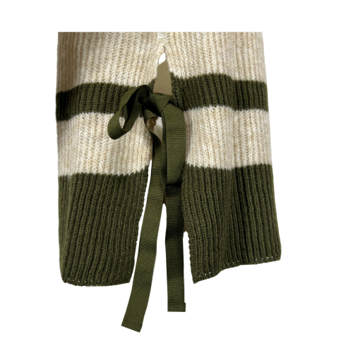 HUMILITY 1949 maglia donna costa inglese righe militare/ecru NAT MADE IN ITALY