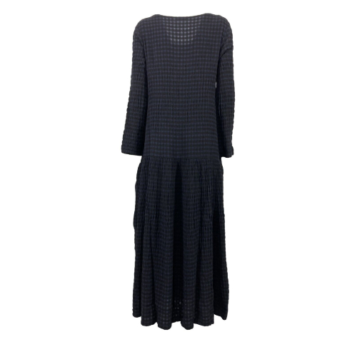 CUCU' LAB women's vichy checked dress blue/black art MARILU VICHY MADE IN ITALY