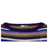 CUCU' LAB women's purple/white/green striped sweater art AMBER MADE IN ITALY