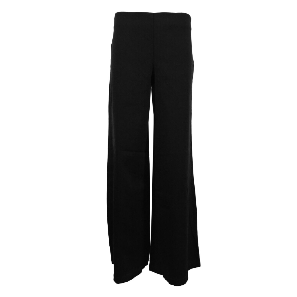 CUCU' LAB women's black palazzo jeans art YORK 97% cotton 3% elastane MADE IN ITALY