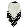 CORTE DEI GONZAGA poncho donna lana bianco/nero DE0740 F08041 MADE IN ITALY