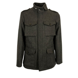 L’IMPERMEABILE giacca uomo verde/grigio GERARD MEW LODEN FIELD JKT MADE IN ITALY