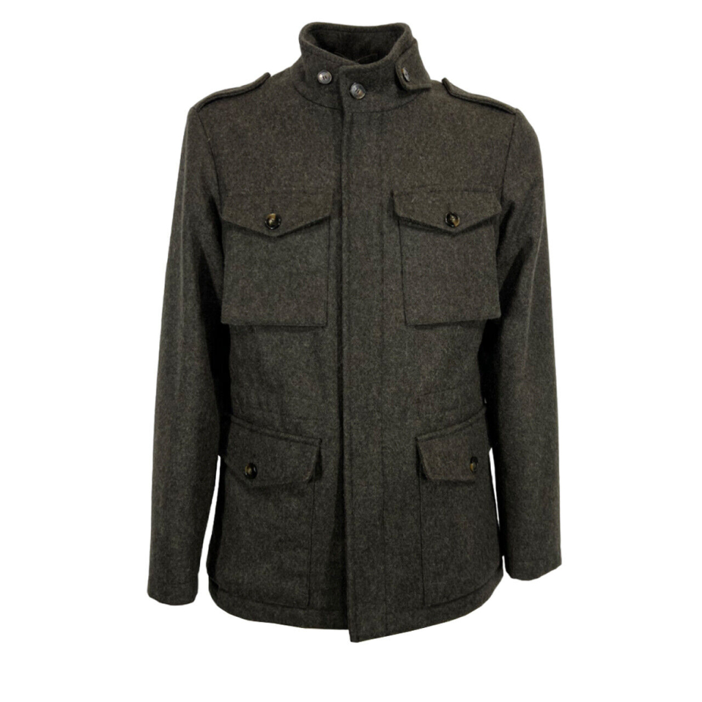 L’IMPERMEABILE giacca uomo verde/grigio GERARD MEW LODEN FIELD JKT MADE IN ITALY