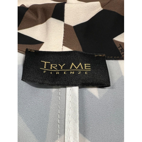 TRY ME FIRENZE unlined women's jacket black/mud/ivory P/5977 68ST MADE IN ITALY