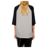 SEMICOUTURE T-shirt bi-color grigio chiaro/nero cotone Y4SJ08 MOIRA MADE IN ITALY